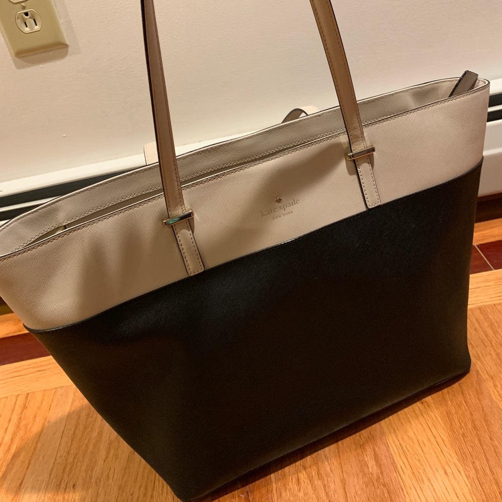 Kate Spade laptop / shoulder bag - black / tan